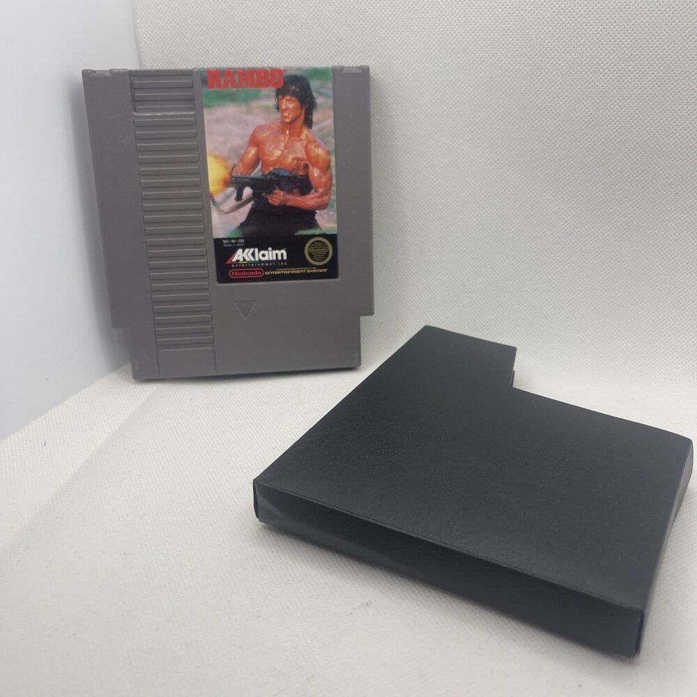 Rambo (Nintendo Entertainment System) 1985 NES Cartridge and Sleeve- TESTED